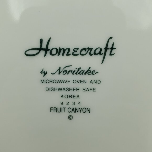 Noritake Homecraft Fruit Canyon Dinner Plates Fruit Pattern Rim Dinner Plates - Picture 4 of 6